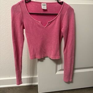 PINK Victoria's Secret Long Sleeve Top - Bright Pink